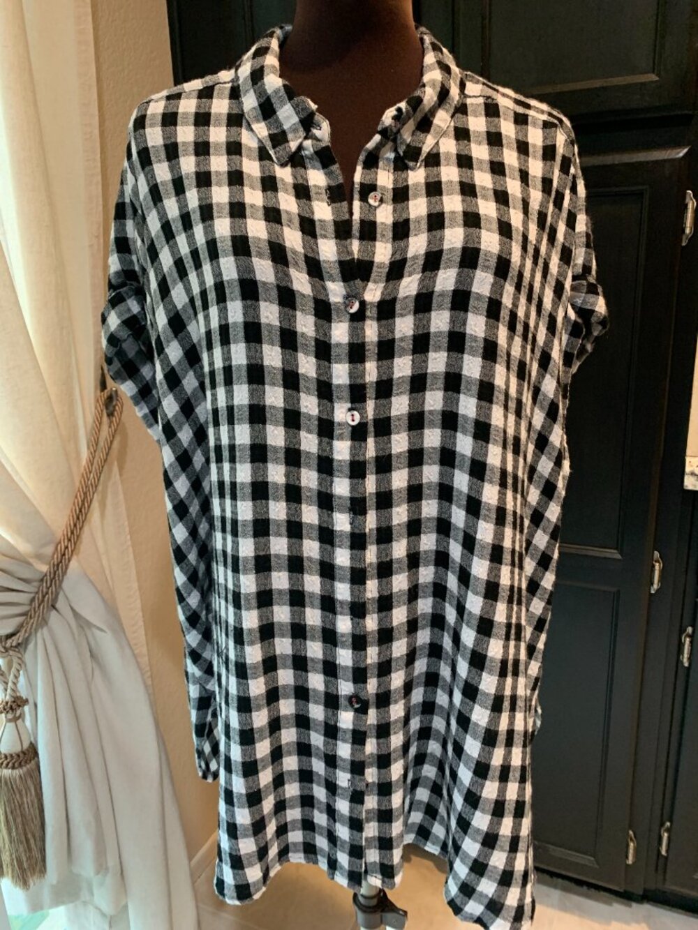 Blouse Buffalo Print 2X EUC